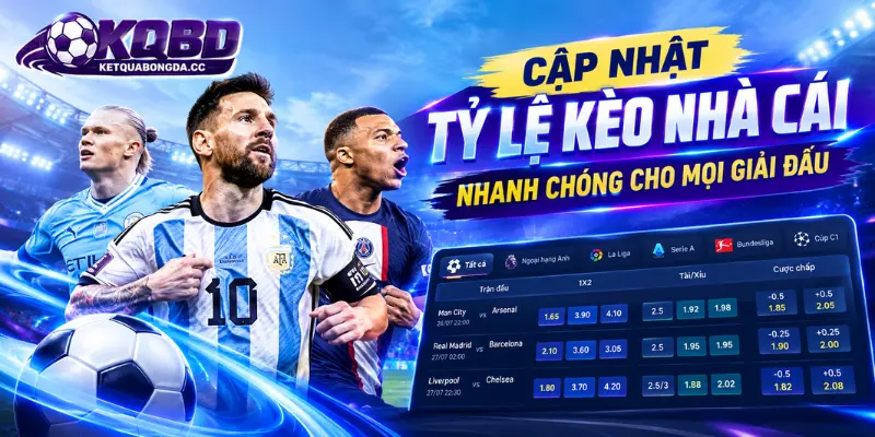 Cập nhật tỷ lệ kèo nhà cái nhanh chóng cho mọi giải đấu
